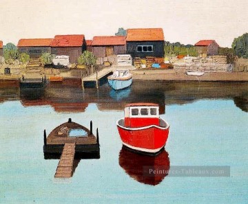 Paysage du quai œuvres - yxf012dC impressionnisme paysage marin